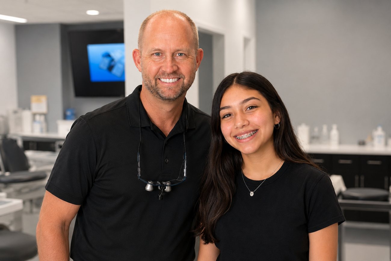 Smile 4 Less orthodontist with a smiling patient
