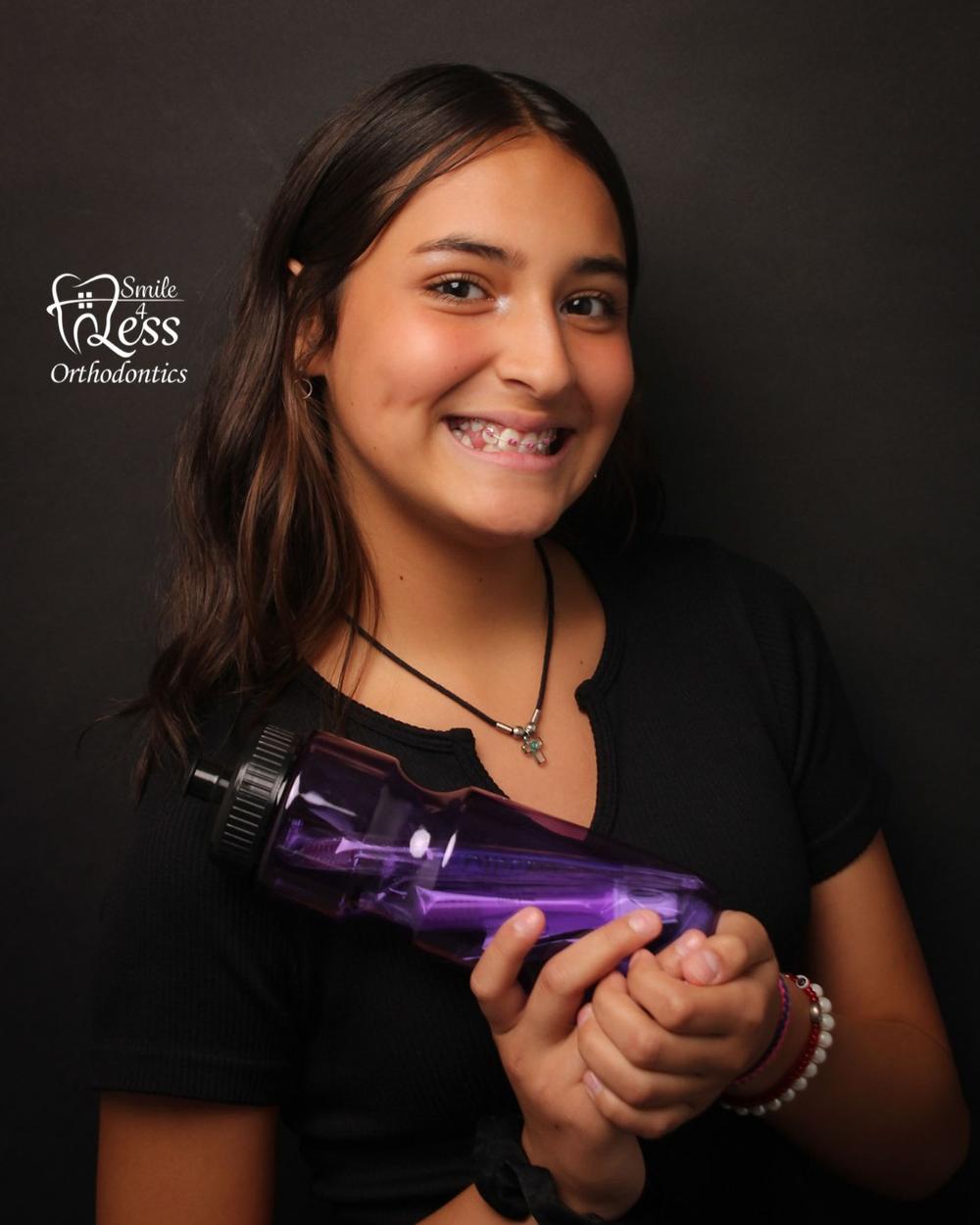 Teen with braces