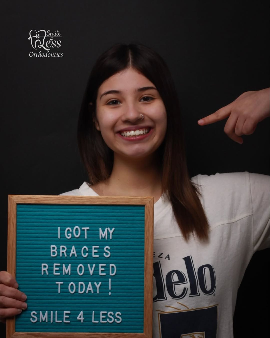 Braces removed today sign