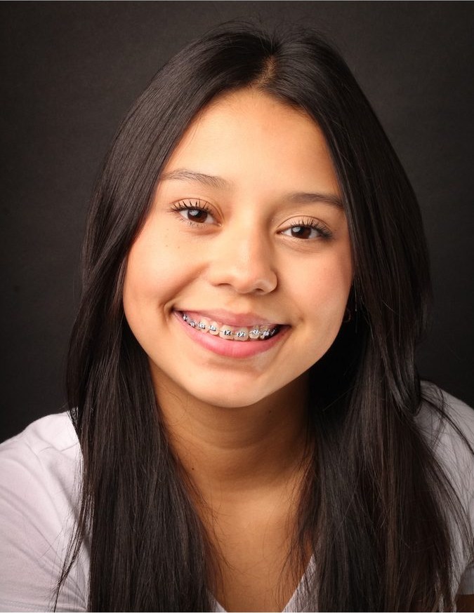 Teen girl with braces